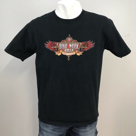 Daytona Bike Week 2012 Black T Shirt Large Harley - Picture 1 of 6